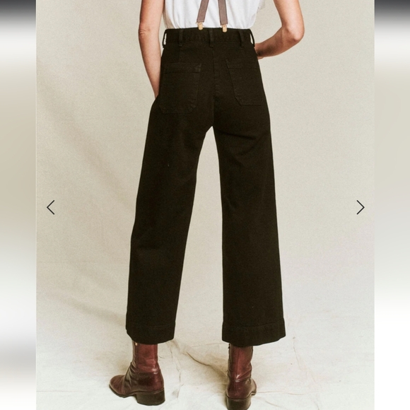 THE GREAT. Black The Seafair Jeans Flare High Rise - Picture 7 of 8